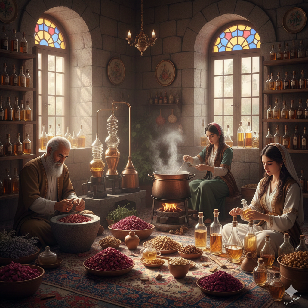 فرایند تولید عطر های دستساز ایرانی آیریس